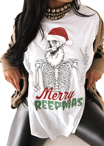 pebby forevee Side Slit Tee MERRY CREEPMAS SIDE SLIT TEE