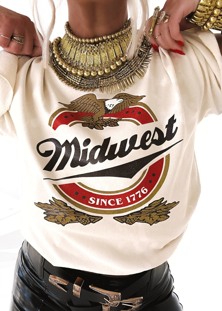 pebby forevee Side Slit Tee MIDWEST BLEACHED OUT SIDE SLIT TEE