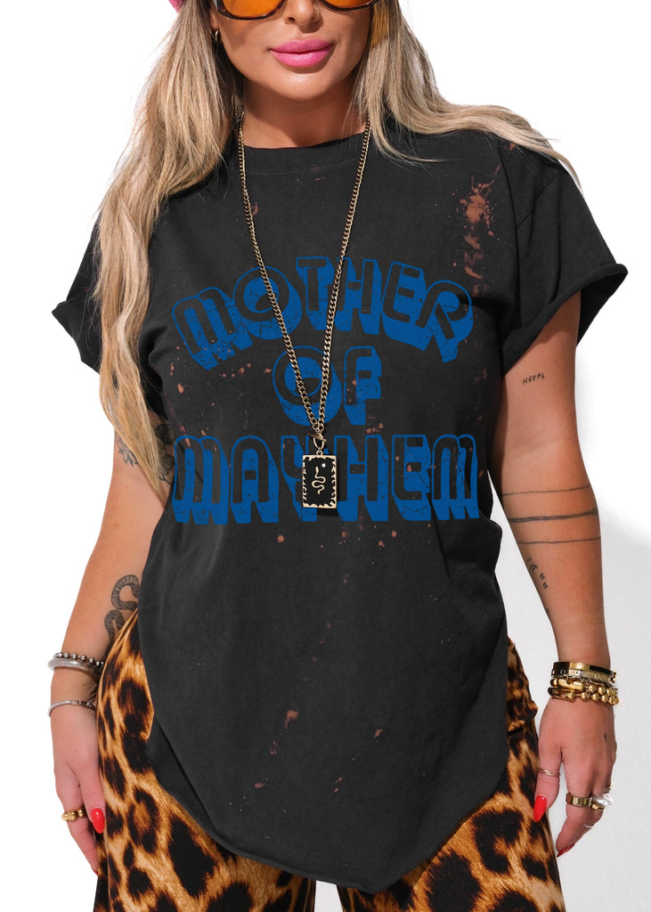 pebby forevee Side Slit Tee MOTHER OF MAYHEM BLEACHED OUT SIDE SLIT TEE