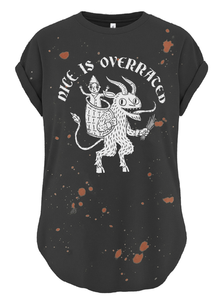 pebby forevee Side Slit Tee NICE IS OVERRATED BLEACHED OUT SIDE SLIT TEE