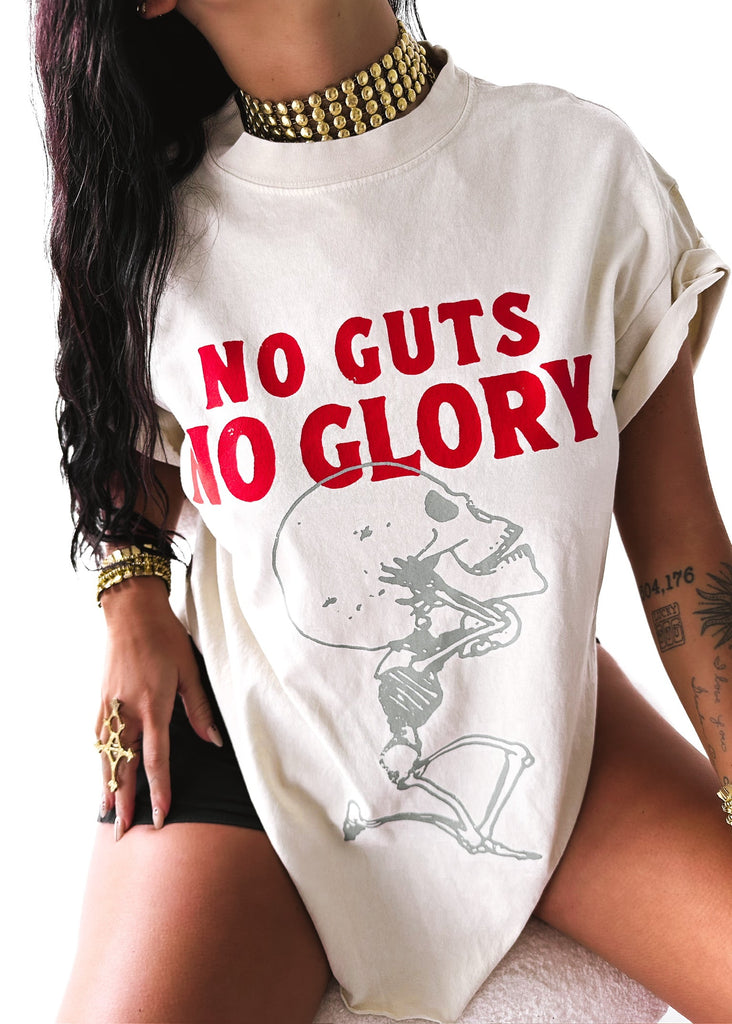 pebby forevee Side Slit Tee NO GUTS NO GLORY SIDE SLIT TEE