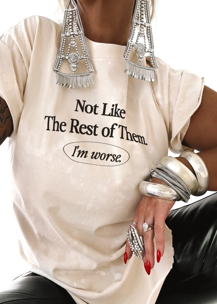 pebby forevee Side Slit Tee NOT LIKE THE REST OF THEM BLEACHED OUT SIDE SLIT TEE