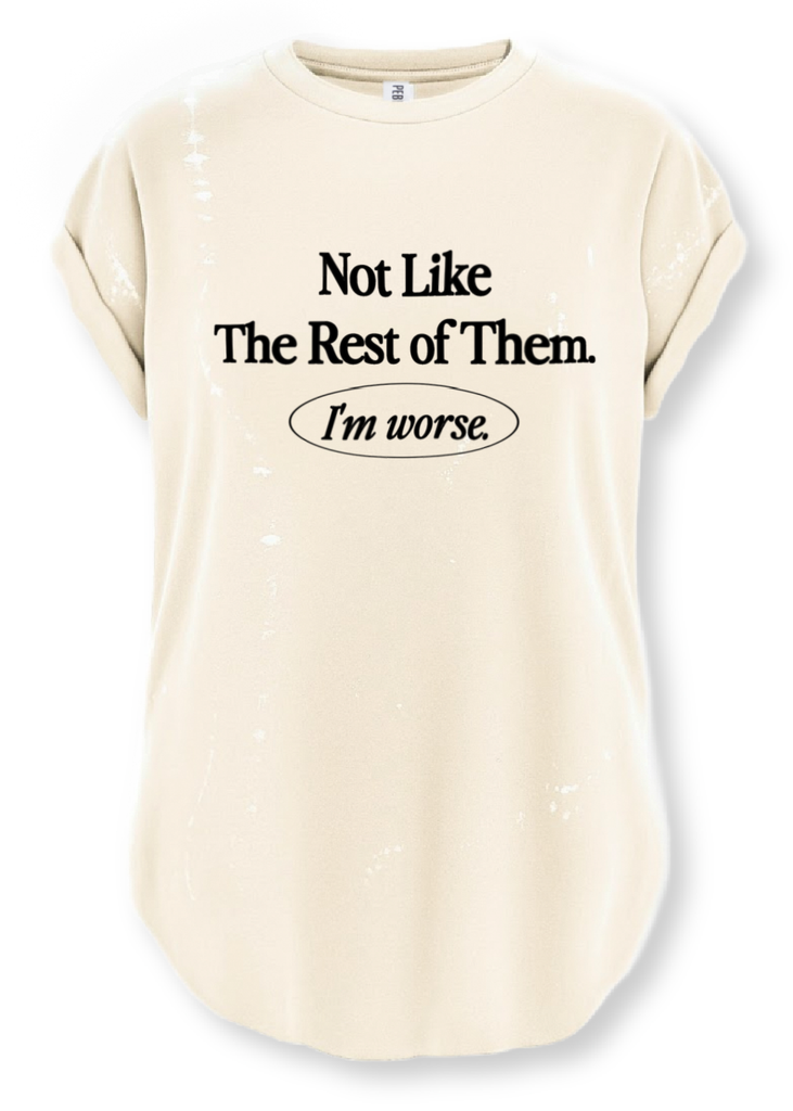 pebby forevee Side Slit Tee NOT LIKE THE REST OF THEM BLEACHED OUT SIDE SLIT TEE