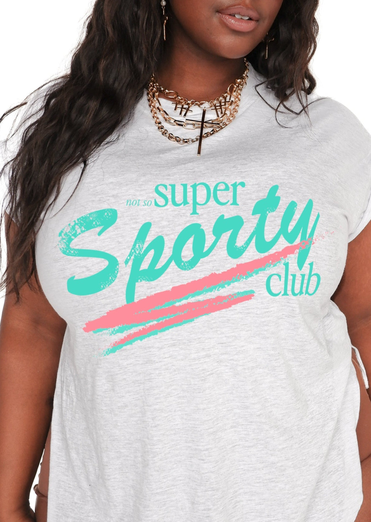 pebby forevee Side Slit Tee NOT SO SUPER SPORTS CLUB SIDE SLIT TEE