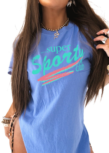 pebby forevee Side Slit Tee NOT SO SUPER SPORTY CLUB SIDE SLIT TEE