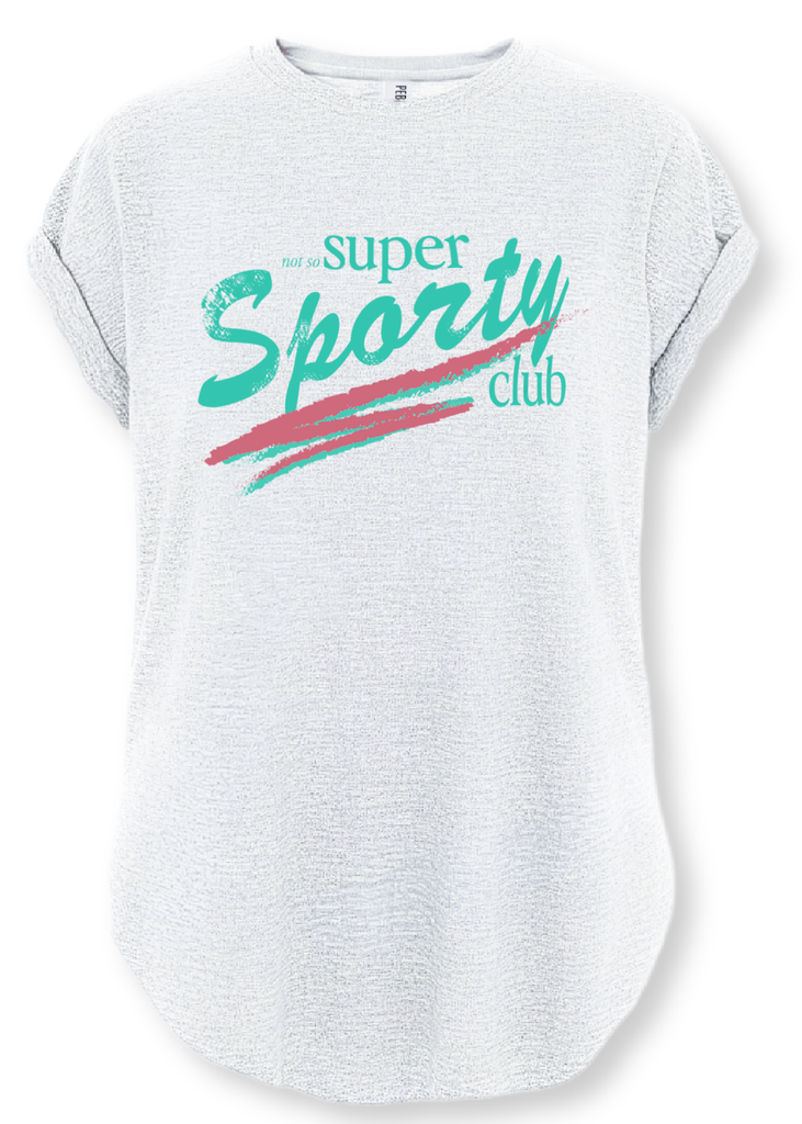pebby forevee Side Slit Tee NOT SO SUPER SPORTY CLUB SIDE SLIT TEE