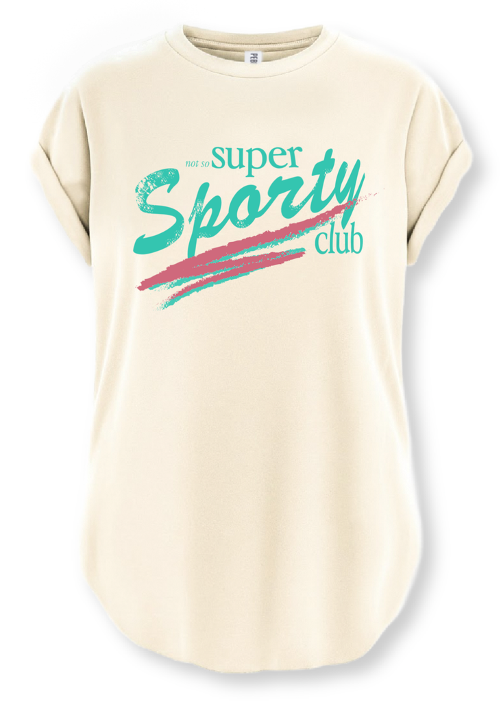 pebby forevee Side Slit Tee NOT SO SUPER SPORTY CLUB SIDE SLIT TEE
