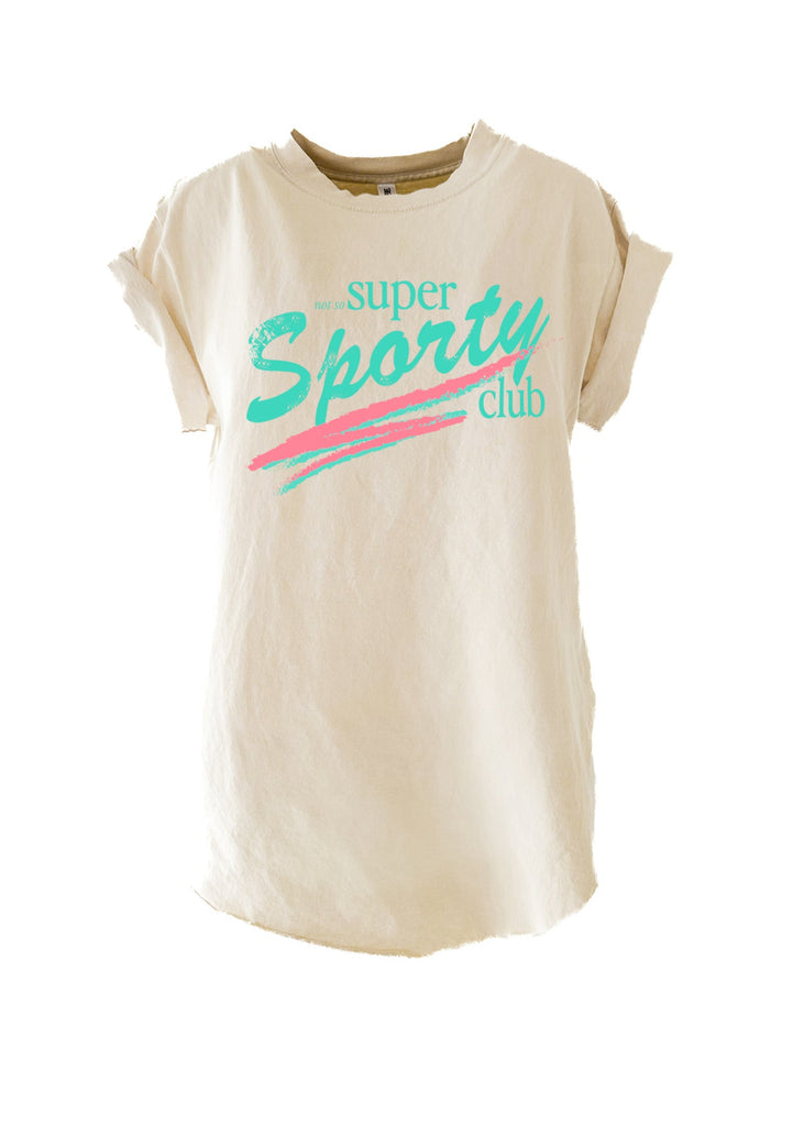 pebby forevee Side Slit Tee NOT SO SUPER SPORTY CLUB SIDE SLIT TEE