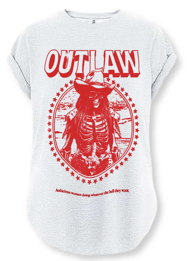 pebby forevee Side Slit Tee OUTLAW WOMEN SIDE SLIT TEE