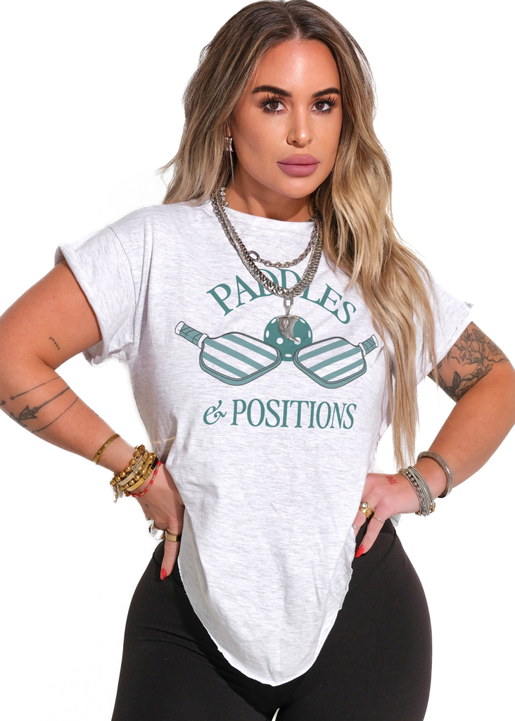 pebby forevee Side Slit Tee PADDLES & POSITIONS SIDE SLIT TEE