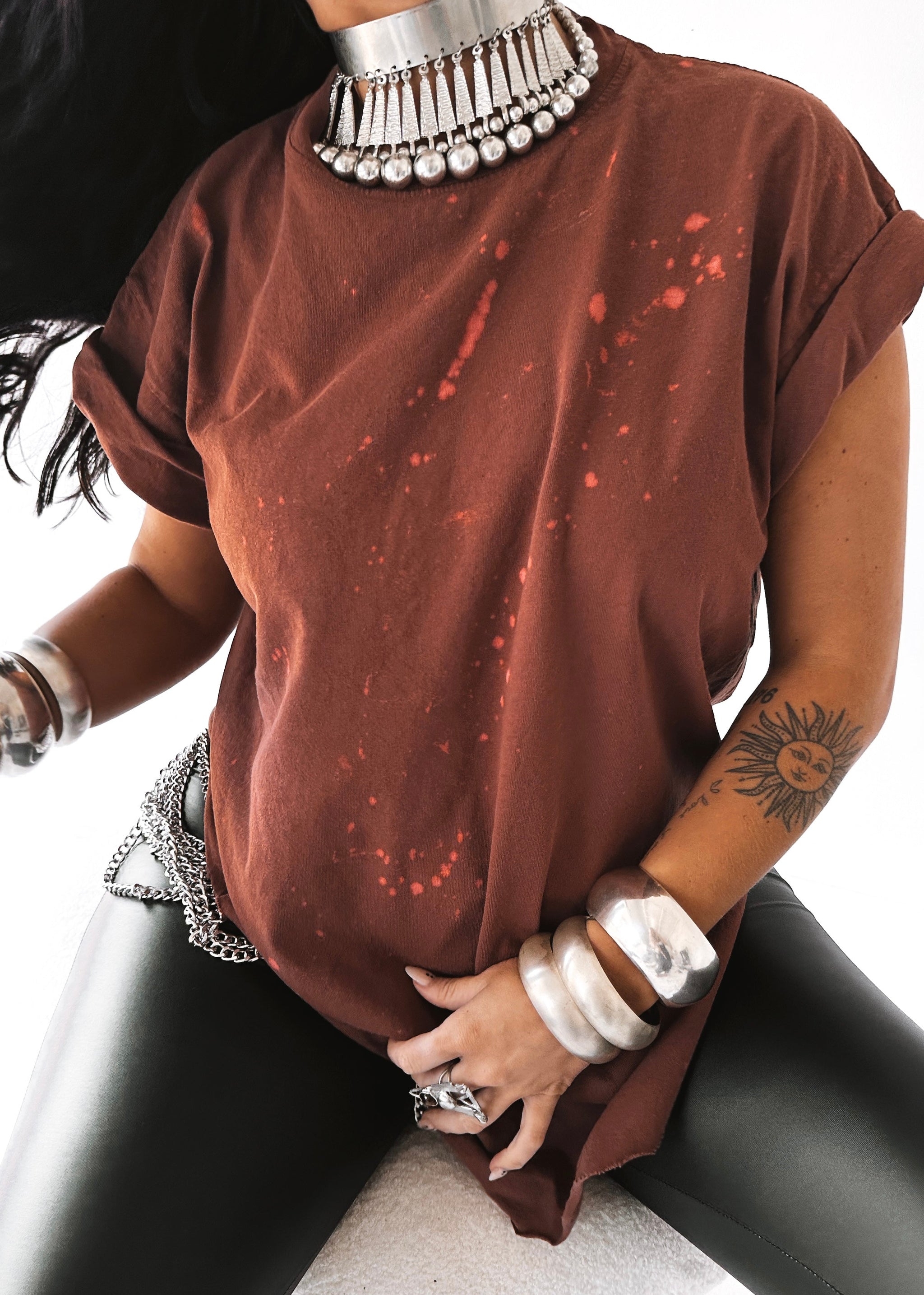 トップス PHEENY/MULTI BORDER POCKET TEE(BROWN) PHEENY/MULTI BORDER POCKET TEE(BROWN) トップス