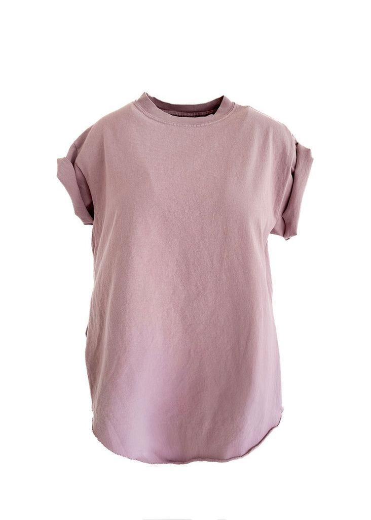 pebby forevee Side Slit Tee PEBBY BASICS LILAC SIDE SLIT TEE