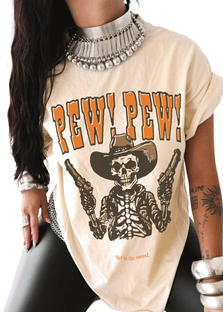 pebby forevee Side Slit Tee PEW PEW NOT IN THE MOOD SIDE SLIT TEE
