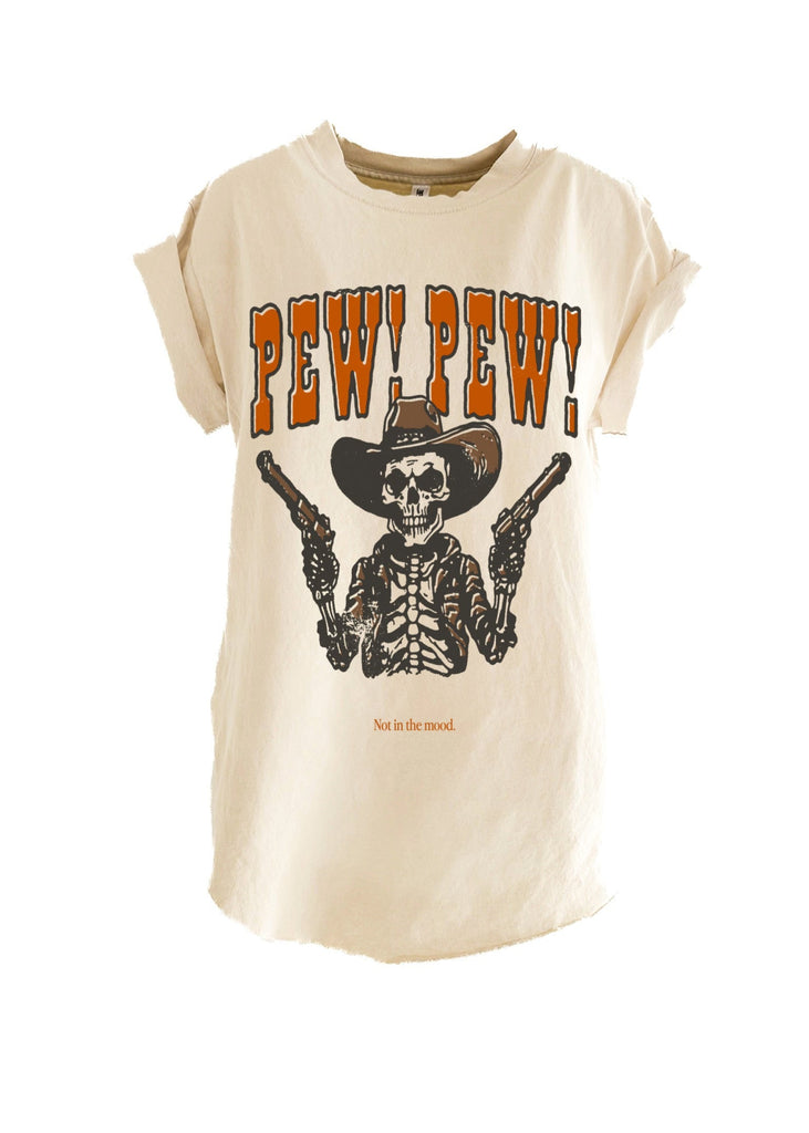 pebby forevee Side Slit Tee PEW PEW NOT IN THE MOOD SIDE SLIT TEE