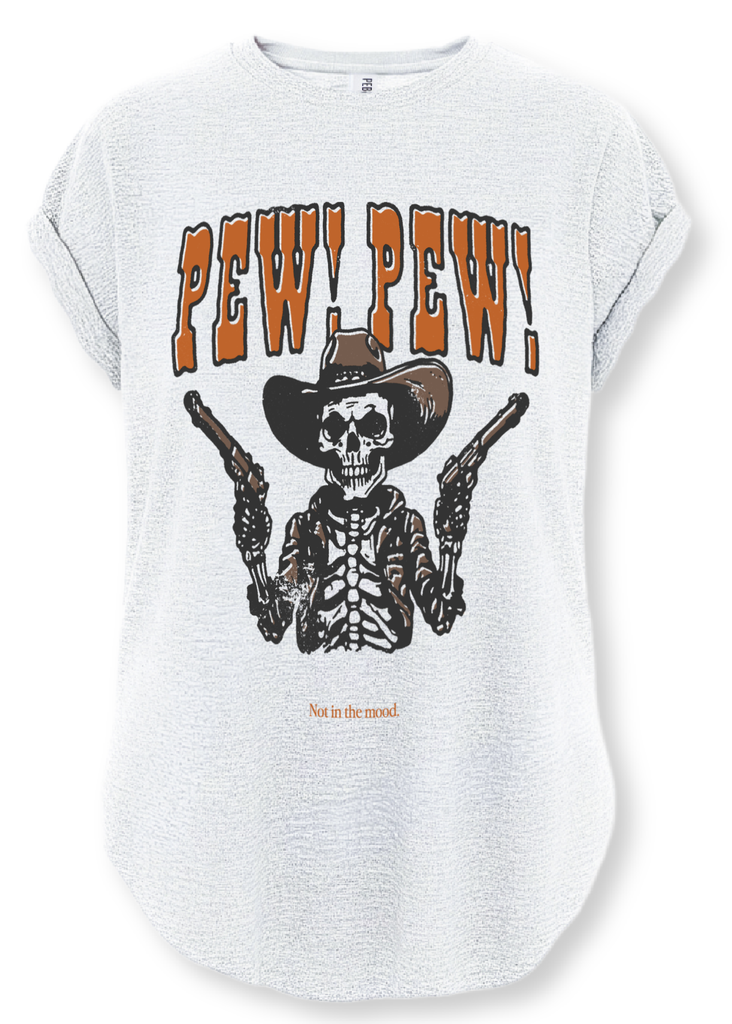 pebby forevee Side Slit Tee PEW PEW NOT IN THE MOOD SIDE SLIT TEE