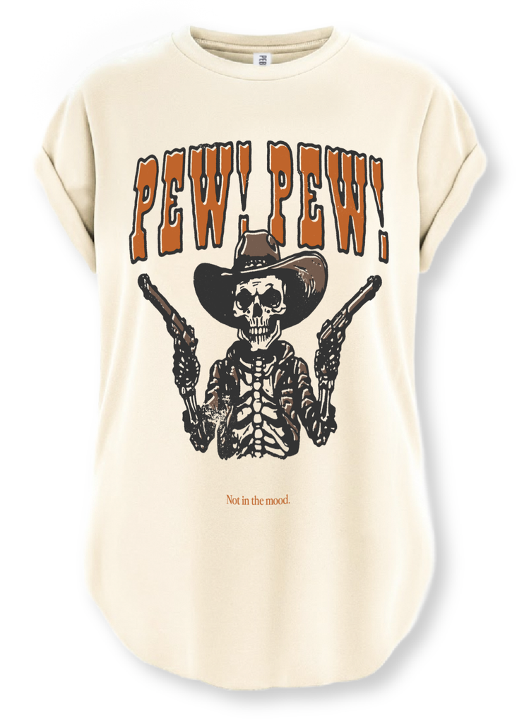 pebby forevee Side Slit Tee PEW PEW NOT IN THE MOOD SIDE SLIT TEE