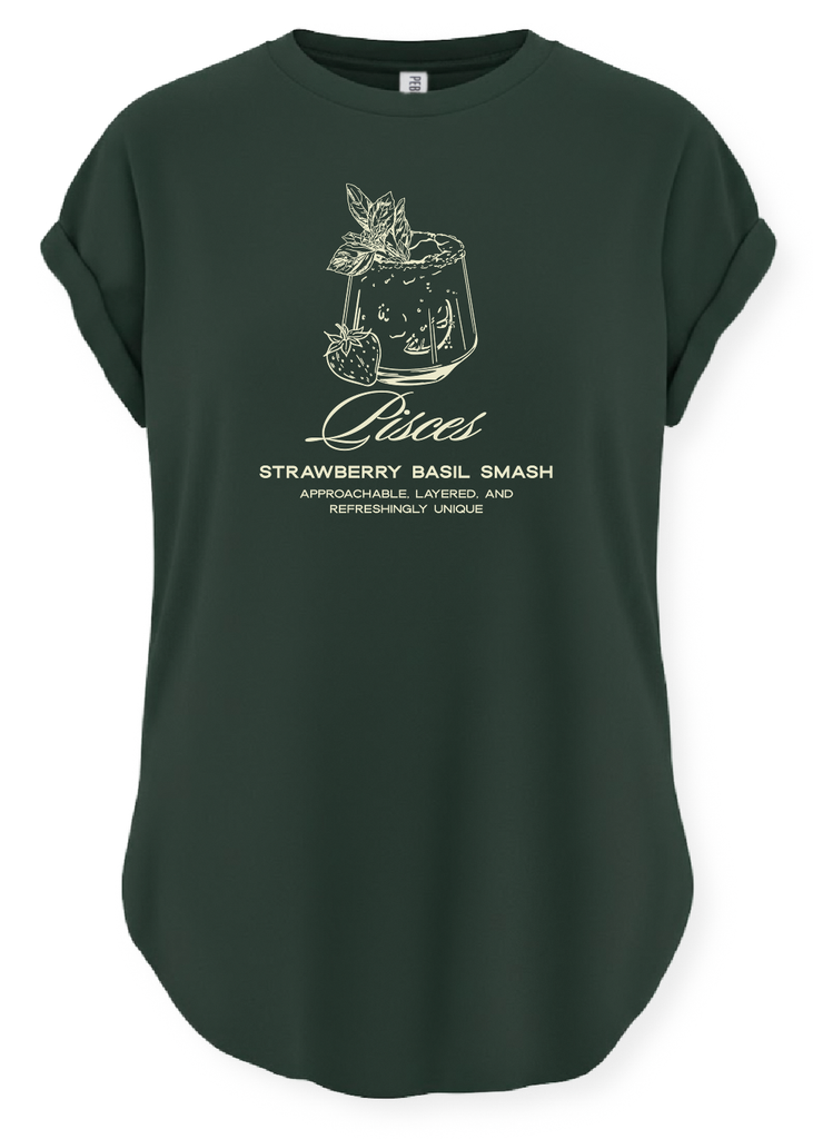 pebby forevee Side Slit Tee PISCES COCKTAIL SIDE SLIT TEE