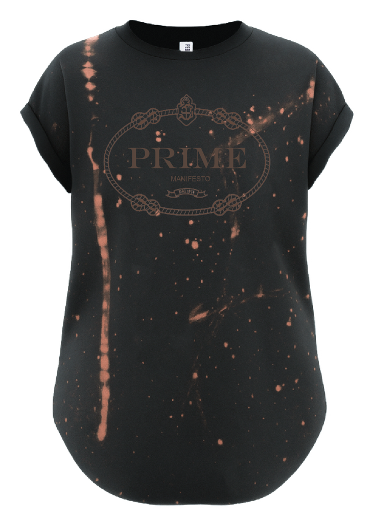 pebby forevee Side Slit Tee PRIME MANIFESTO BLEACHED OUT SIDE SLIT TEE