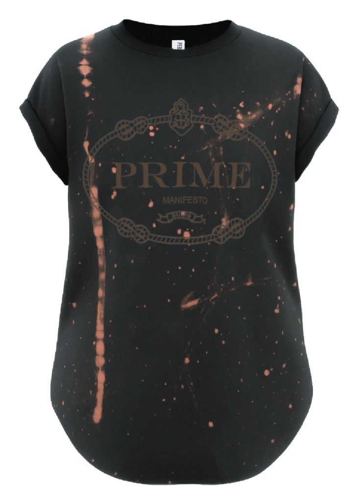 pebby forevee Side Slit Tee PRIME MANIFESTO BLEACHED OUT SIDE SLIT TEE