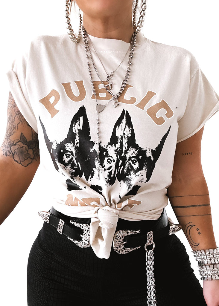 pebby forevee Side Slit Tee PUBLIC MENACE SIDE SLIT TEE