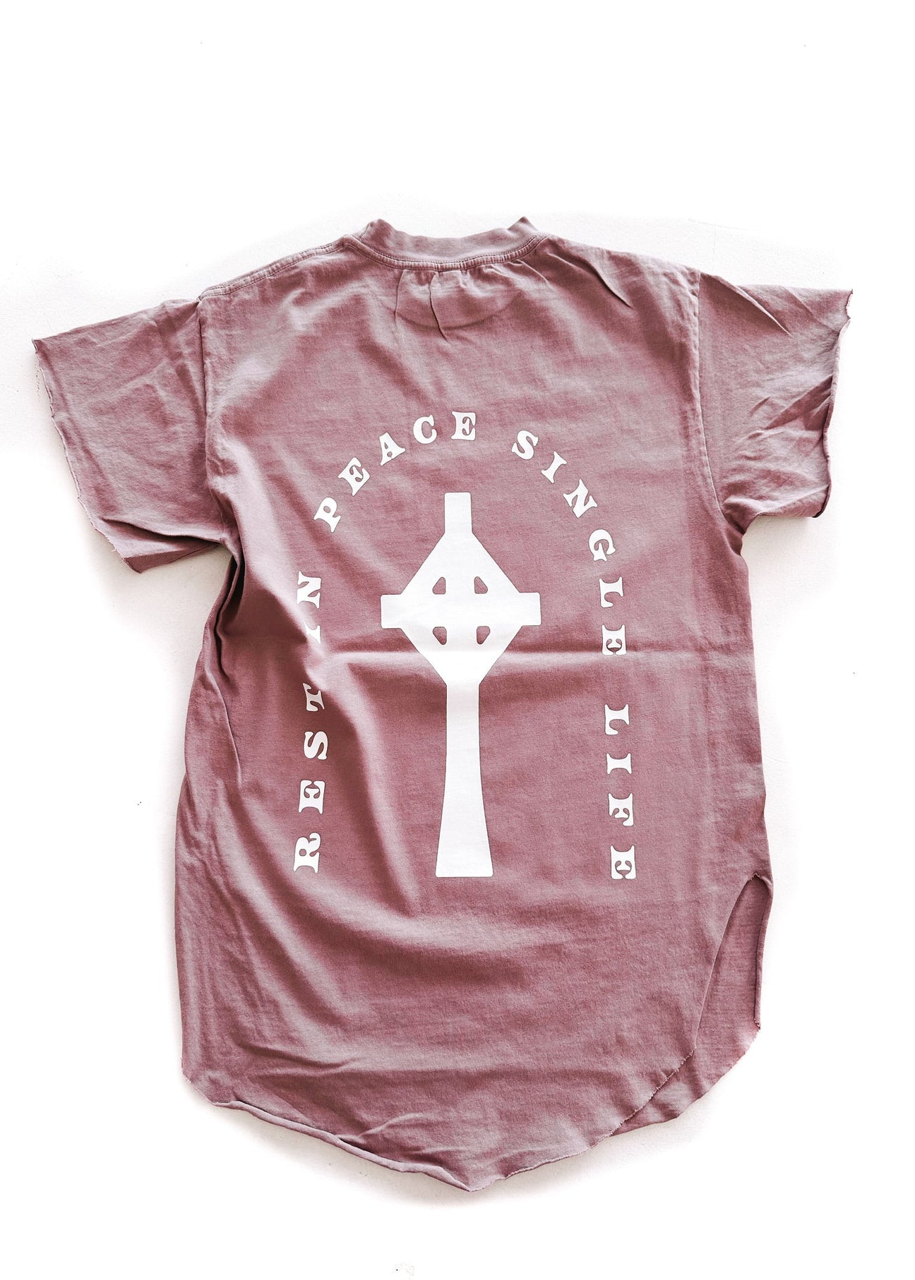 pebby forevee Side Slit Tee R.I.P SINGLE LIFE SIDE SLIT TEE