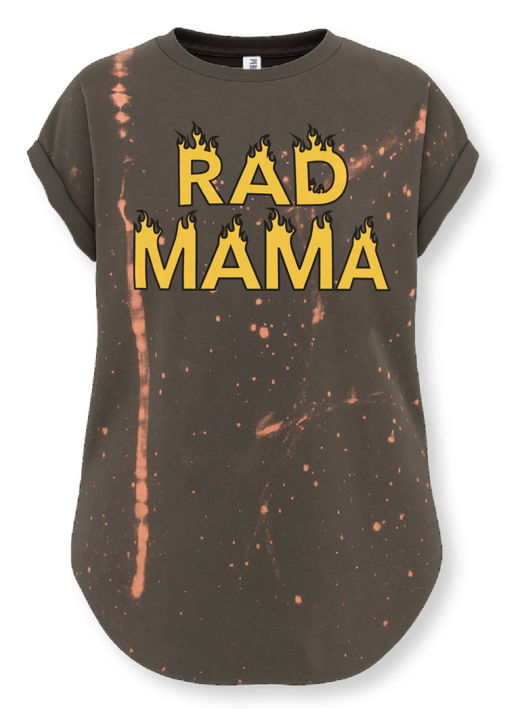 pebby forevee Side Slit Tee RAD MAMA BLEACHED OUT SIDE SLIT TEE