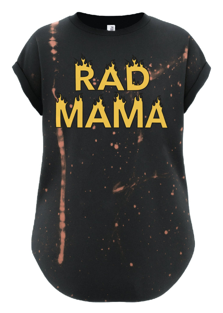 pebby forevee Side Slit Tee RAD MAMA BLEACHED OUT SIDE SLIT TEE