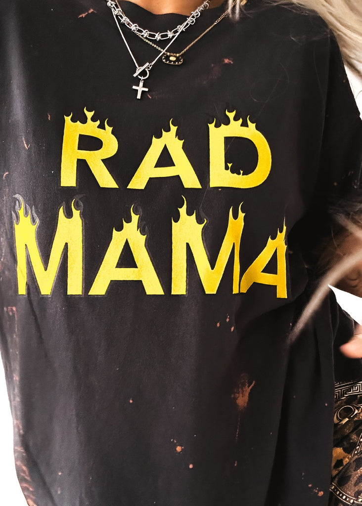 pebby forevee Side Slit Tee RAD MAMA BLEACHED OUT SIDE SLIT TEE