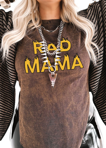 pebby forevee Side Slit Tee RAD MAMA DESTRUCTED SIDE SLIT TEE