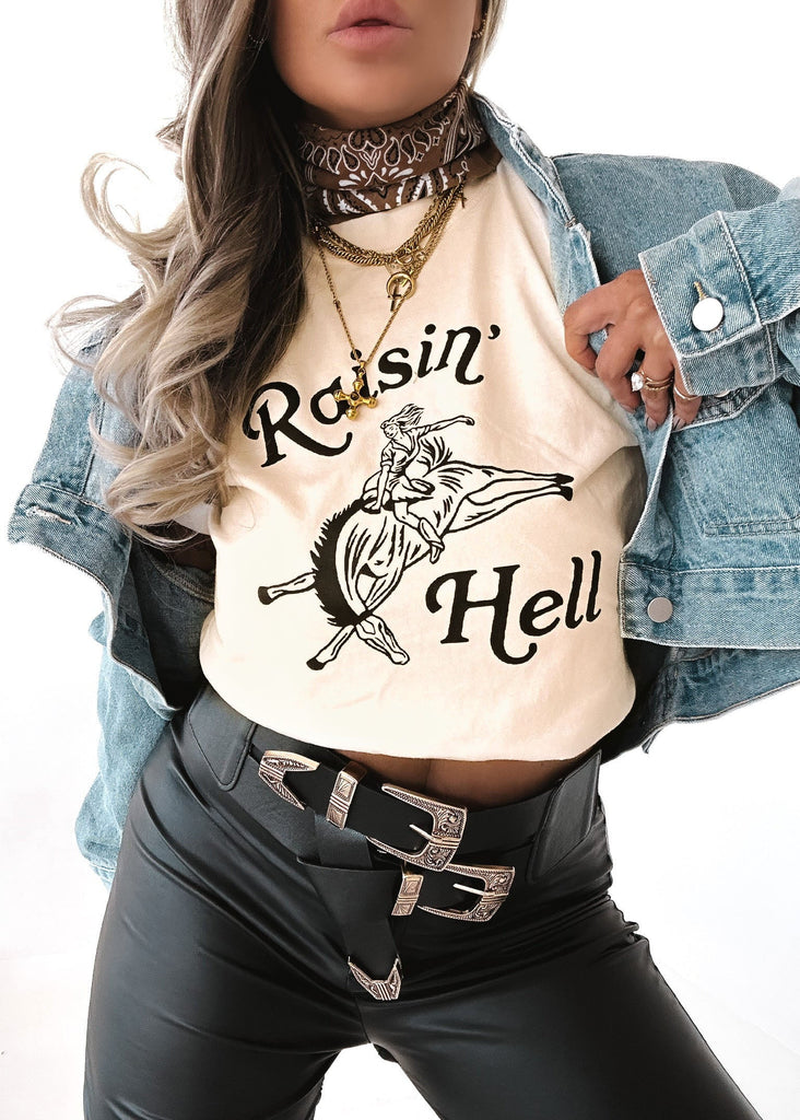 pebby forevee Side Slit Tee RAISIN' HELL SIDE SLIT TEE