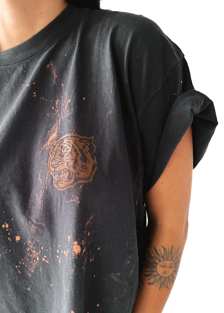 pebby forevee Side Slit Tee REBEL MOM SOCIETY BLEACHED OUT SIDE SLIT TEE