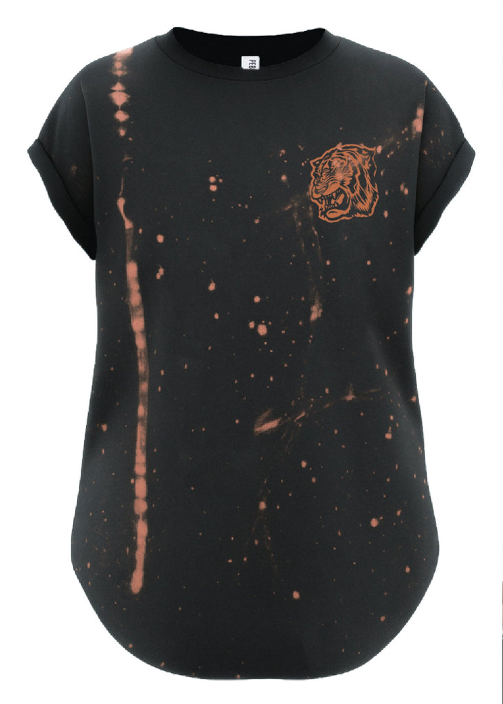 pebby forevee Side Slit Tee REBEL MOM SOCIETY (FRONT AND BACK) BLEACHED OUT SIDE SLIT TEE