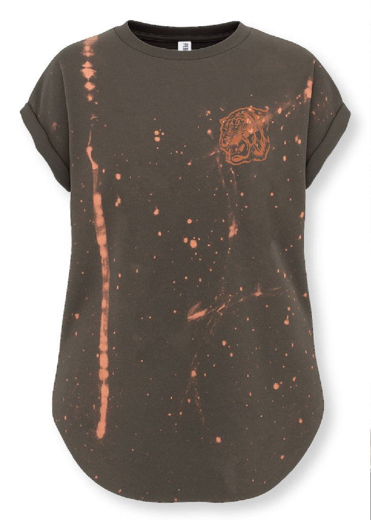 pebby forevee Side Slit Tee REBEL MOM SOCIETY (FRONT AND BACK) BLEACHED OUT SIDE SLIT TEE