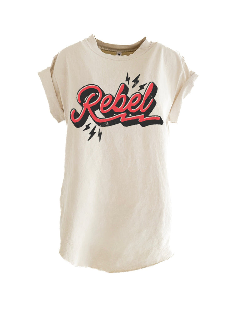 pebby forevee Side Slit Tee REBEL SIDE SLIT TEE