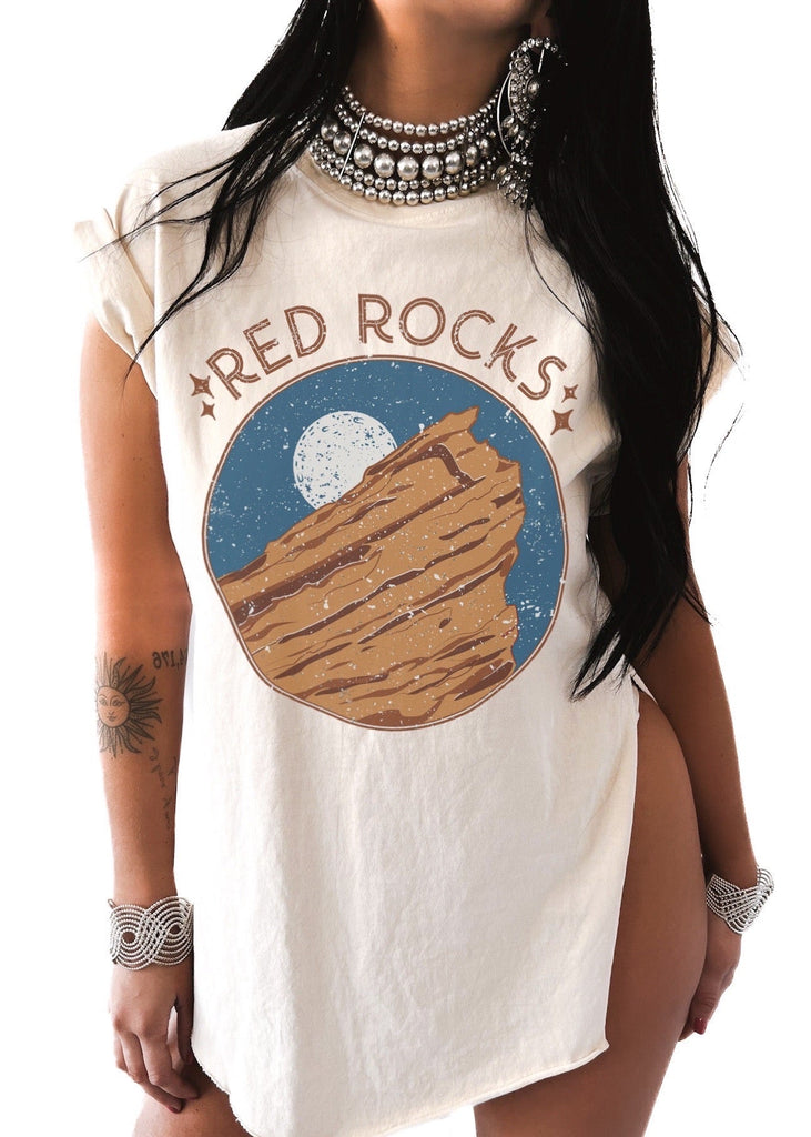 pebby forevee Side Slit Tee RED ROCKS SIDE SLIT TEE