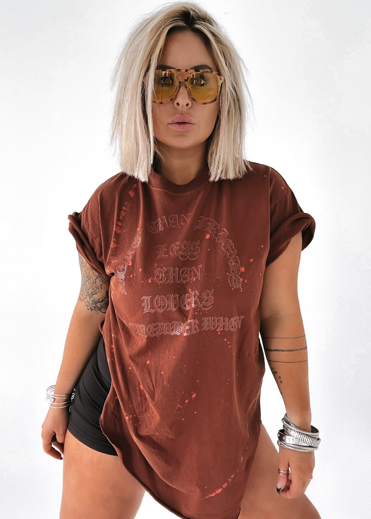 pebby forevee Side Slit Tee REMEMBER WHEN BLEACHED OUT SIDE SLIT TEE