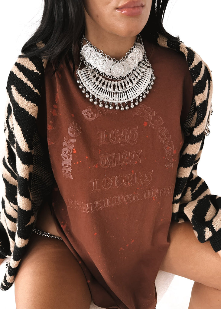 pebby forevee Side Slit Tee REMEMBER WHEN BLEACHED OUT SIDE SLIT TEE