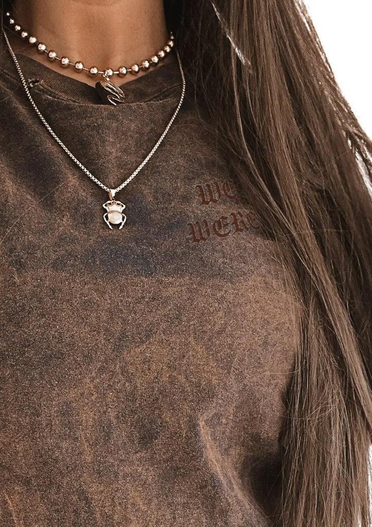 pebby forevee Side Slit Tee REMEMBER WHEN DESTRUCTED SIDE SLIT TEE