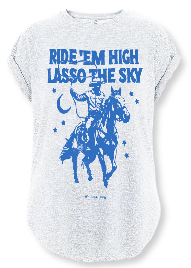 pebby forevee Side Slit Tee RIDE EM' HIGH SIDE SLIT TEE