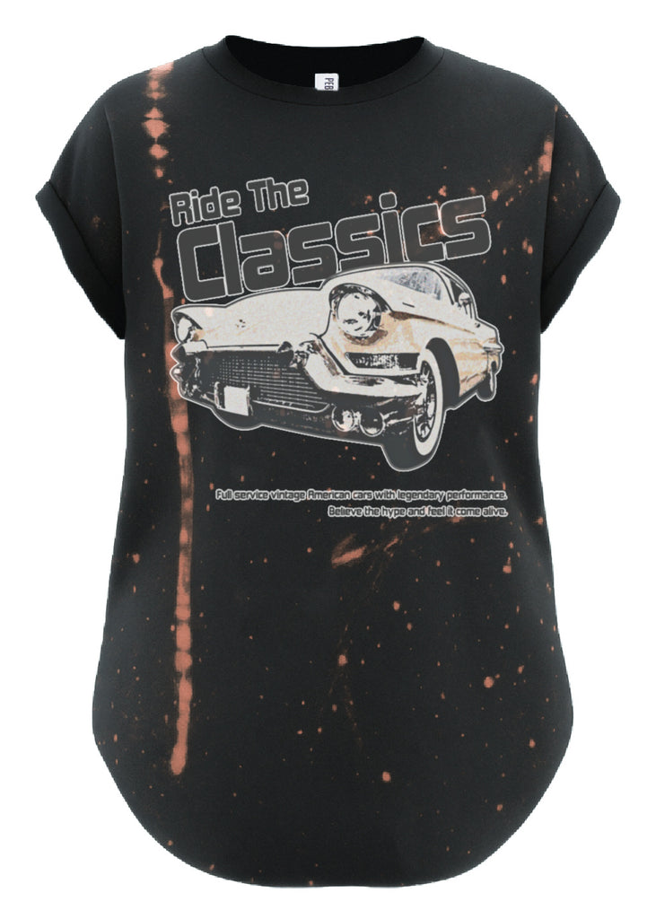 pebby forevee Side Slit Tee RIDE THE CLASSICS BLEACHED OUT SIDE SLIT TEE