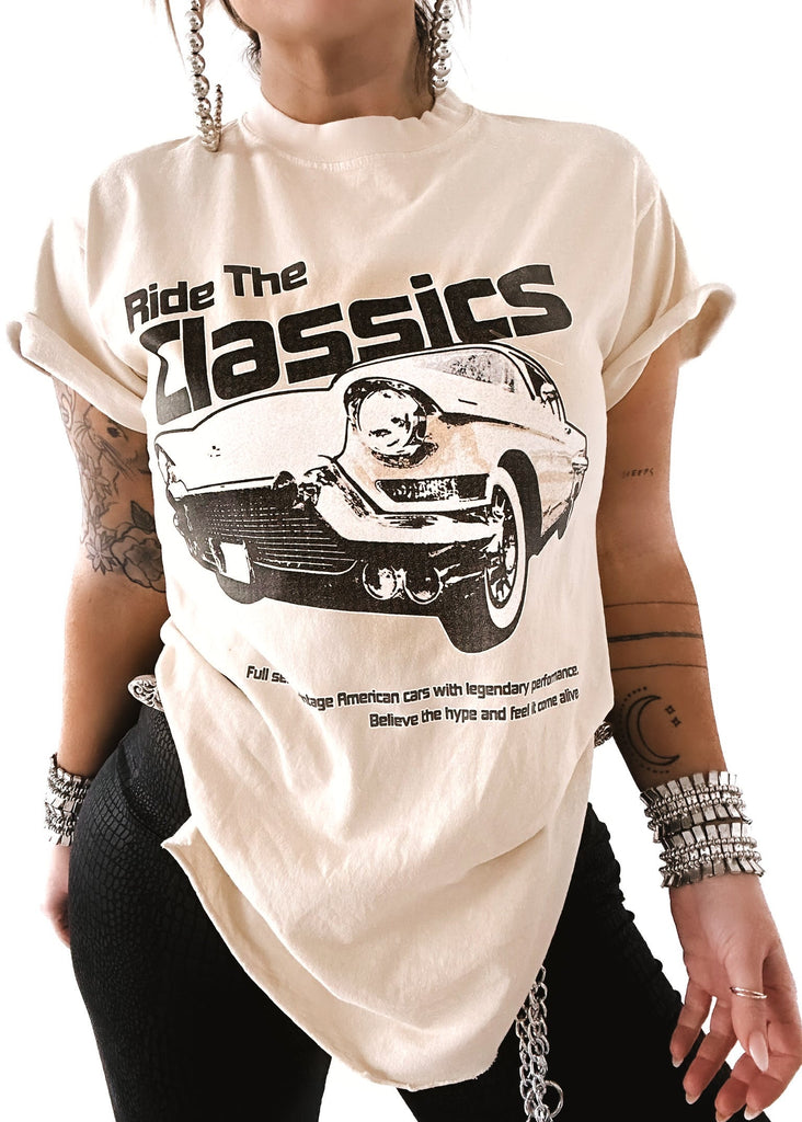 pebby forevee Side Slit Tee RIDE THE CLASSICS SIDE SLIT TEE