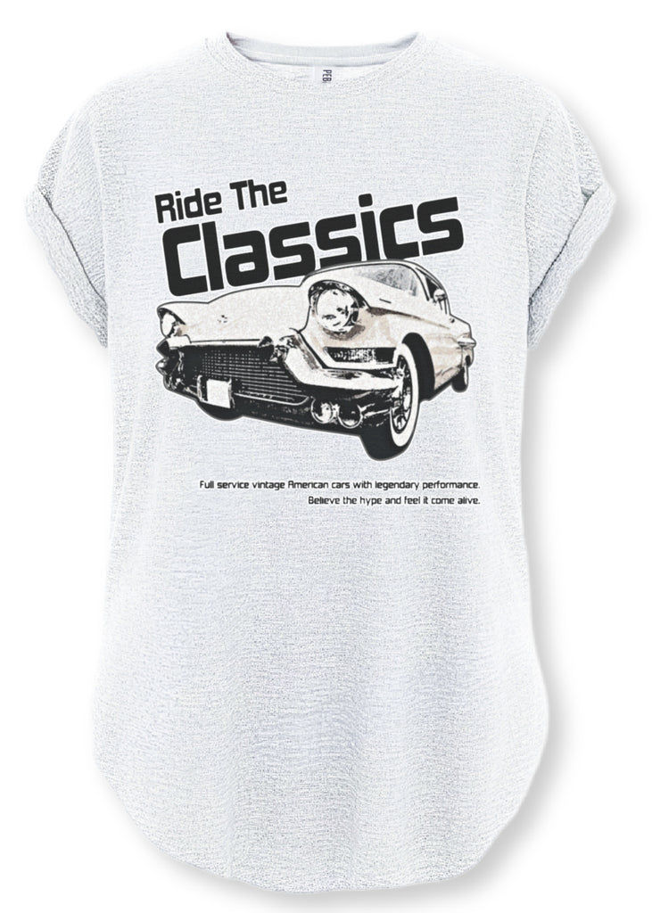 pebby forevee Side Slit Tee RIDE THE CLASSICS SIDE SLIT TEE