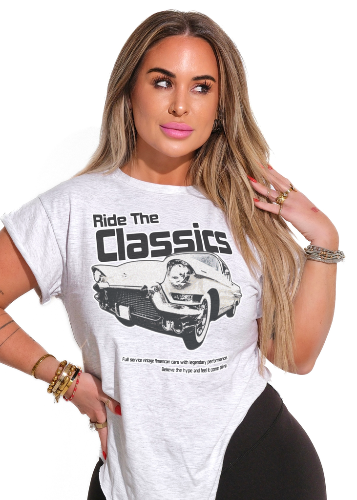 pebby forevee Side Slit Tee RIDE THE CLASSICS SIDE SLIT TEE