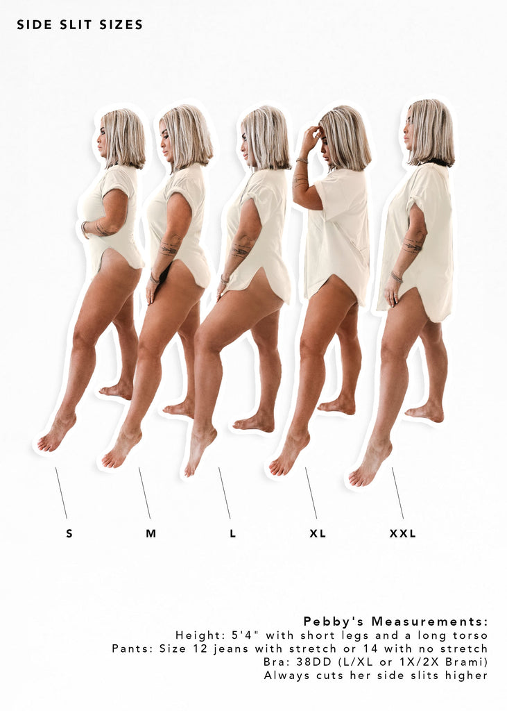 pebby forevee Side Slit Tee ROCK N' ROLL AIN'T DEAD SIDE SLIT TEE