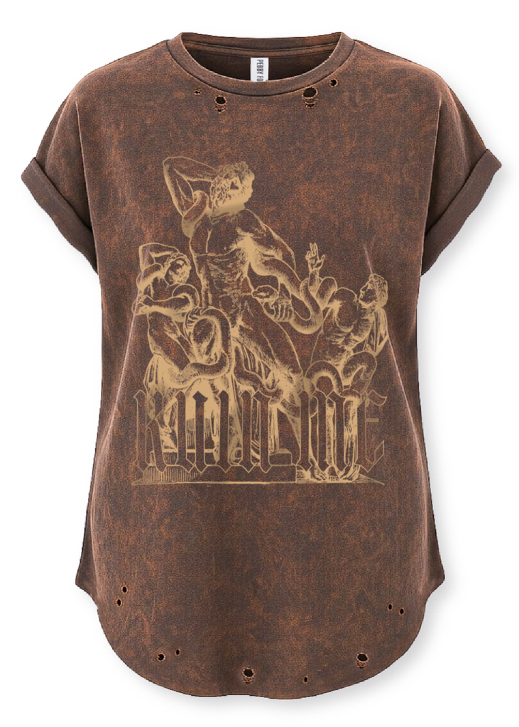 pebby forevee Side Slit Tee RUIN ME DESTRUCTED SIDE SLIT TEE