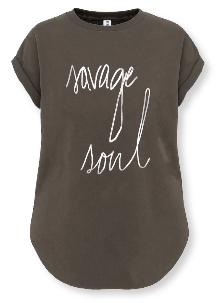 pebby forevee Side Slit Tee SAVAGE SOUL SIDE SLIT TEE