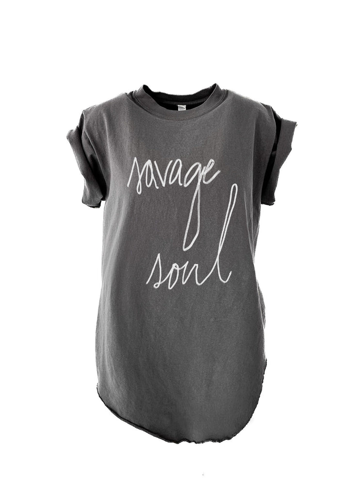 pebby forevee Side Slit Tee SAVAGE SOUL SIDE SLIT TEE