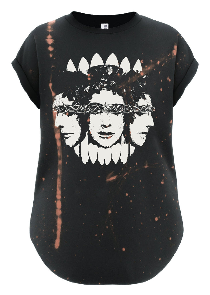 pebby forevee Side Slit Tee SEEING RED BLEACHED OUT SIDE SLIT TEE