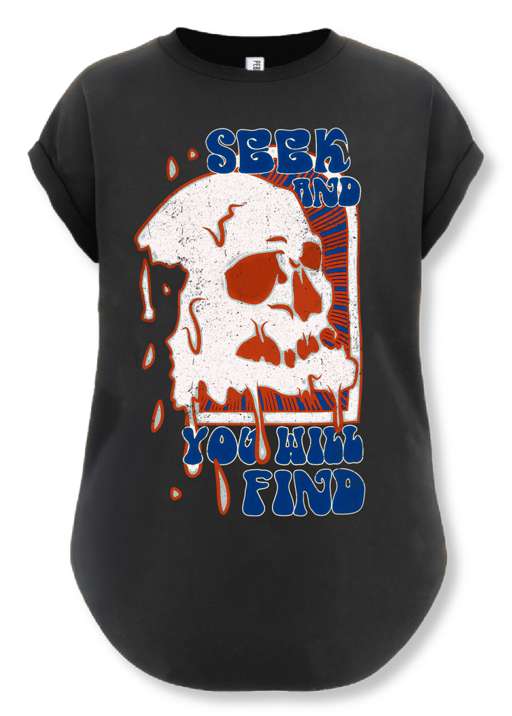 pebby forevee Side Slit Tee SEEK AND YOU WILL FIND SIDE SLIT TEE