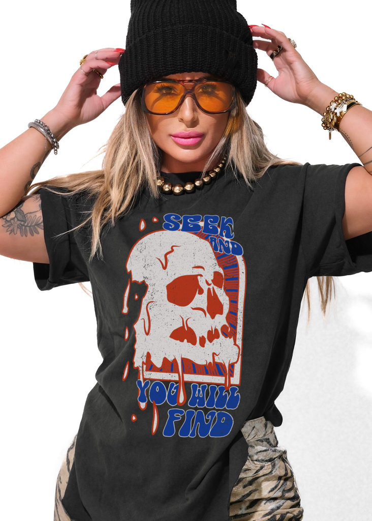 pebby forevee Side Slit Tee SEEK AND YOU WILL FIND SIDE SLIT TEE